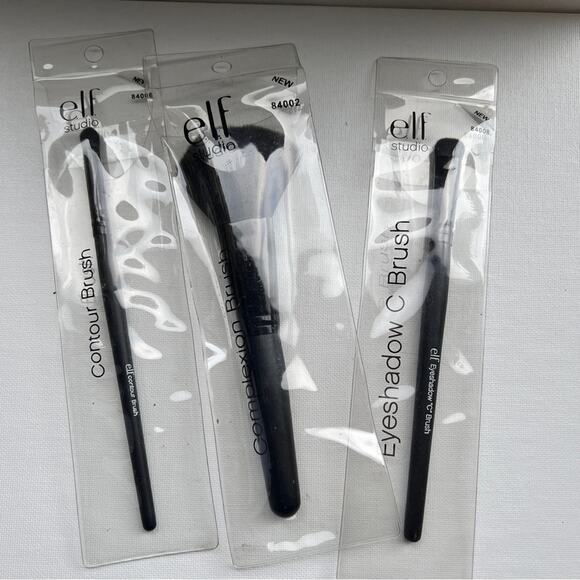 ELF Professional Makeup Beauty Eyeshadow Contour and Complexion Trio Brushes - Picture 7 of 14